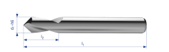 NC-Anbohrer 90° linksschneidend