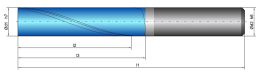 VHM Flachbohrer 180° 2xD
