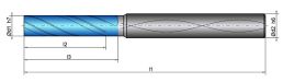 VHM Flachbohrer 180° mit IK 3xD