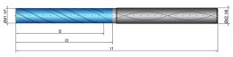 VHM Flachbohrer 180° mit IK 5xD
